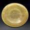 Handmade Glass Dinner Plate with Metal Finish Textured Modern Tableware